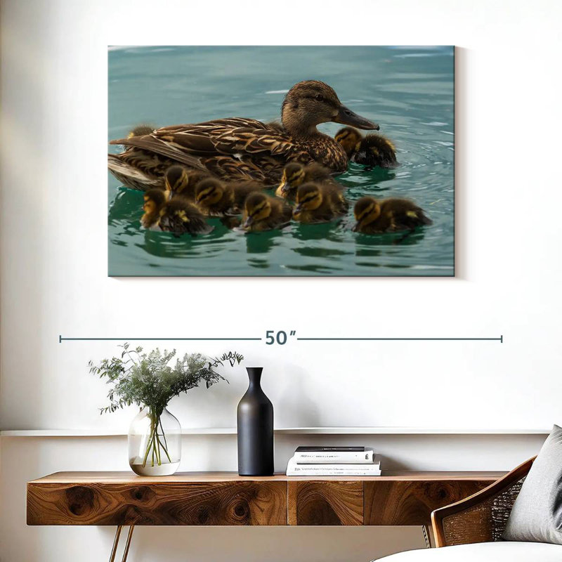 Famille de canards Brampt, H 26 po x l 39 po