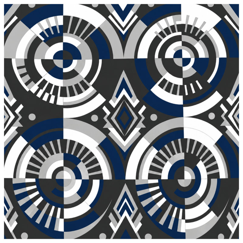 Geometric Circular Pattern Double Sided Throw Pillows, 18 x 18 inches