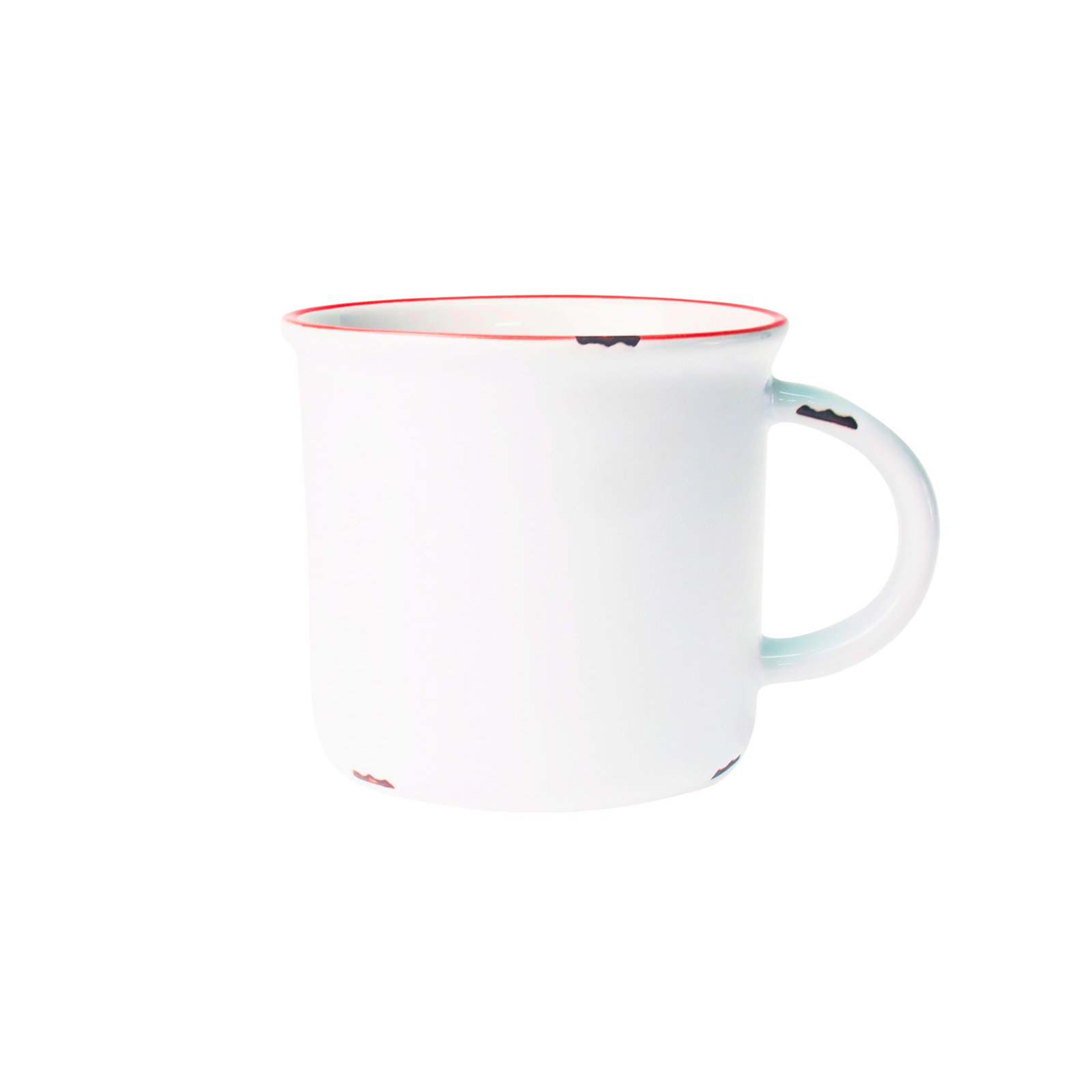 Canvas Home Tinware Stoneware Coffee Mug 16oz, White/Red