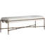 Banc en cuir et fer Lambeth