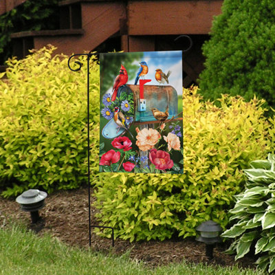 Birds and Mailbox Spring Garden Flag