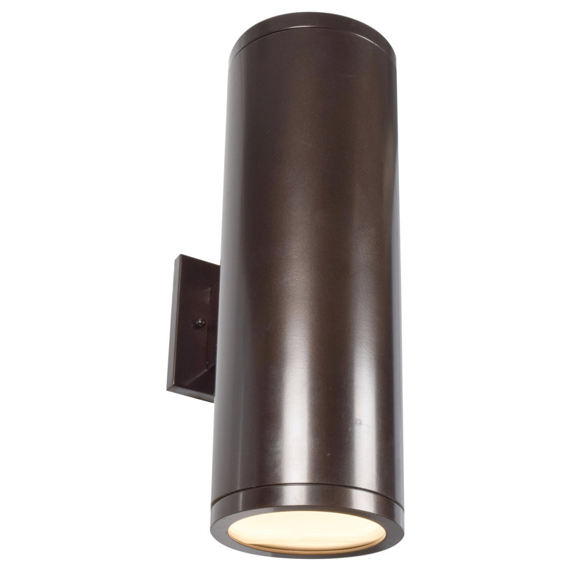 Applique murale d'extérieur à 2 lumières Haarstick, Satin, H 18 po x l 4 po x P 4 po