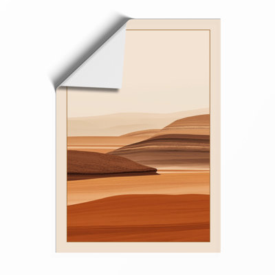 Rolling Desert Dunes Minimalist - Framed Print