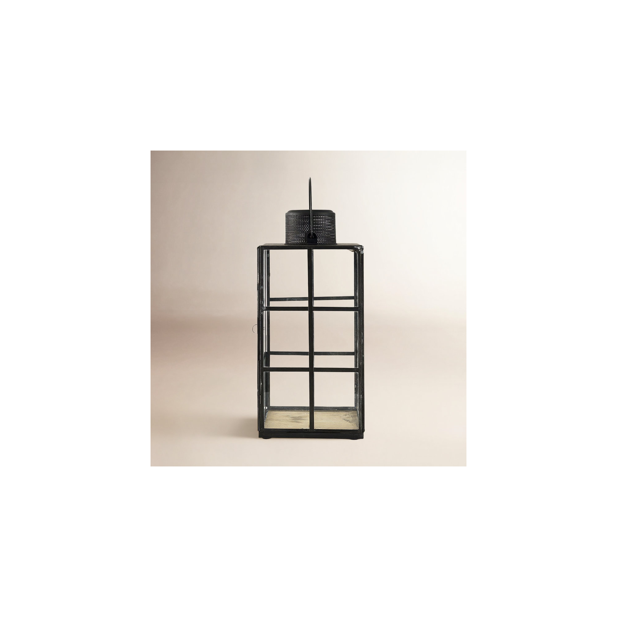 Glass Wall Lantern, 13.38" H x 6.1" W x 6.1" D