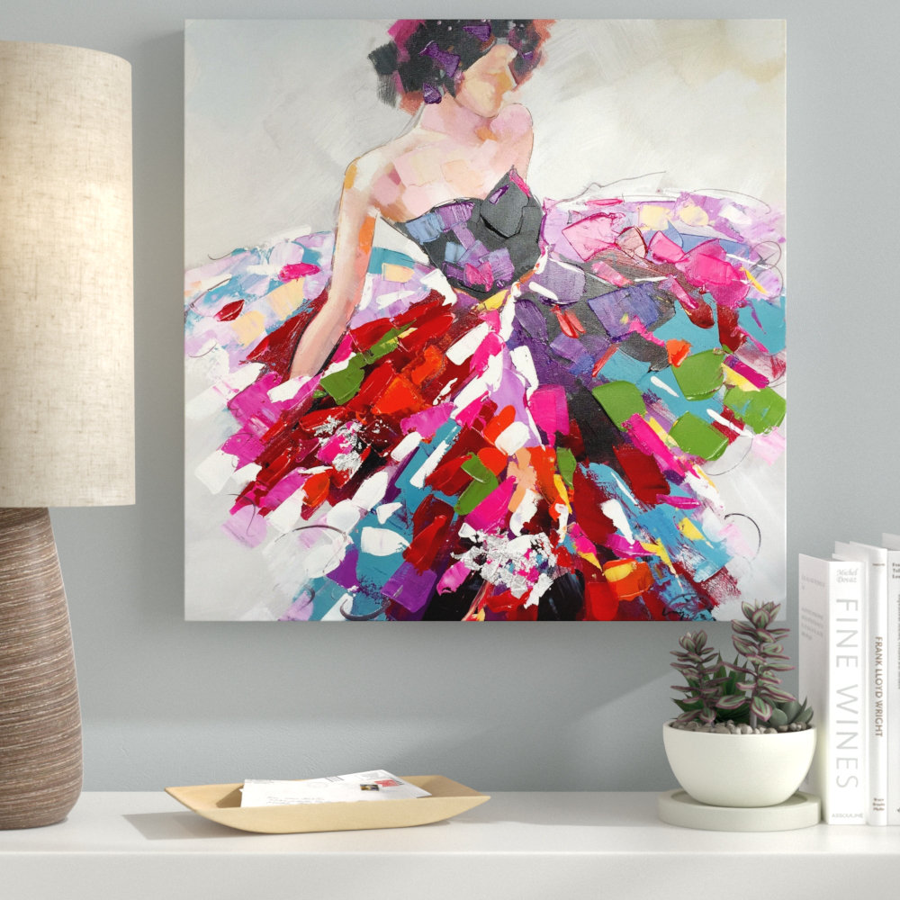 " Viberant Dresses " Painting Print Ebern Designs