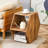 Stylish Hexagonal Coffee Table With Characteristic Pattern Stickers And Multi-Hole Design, Wood-918347765-914887679