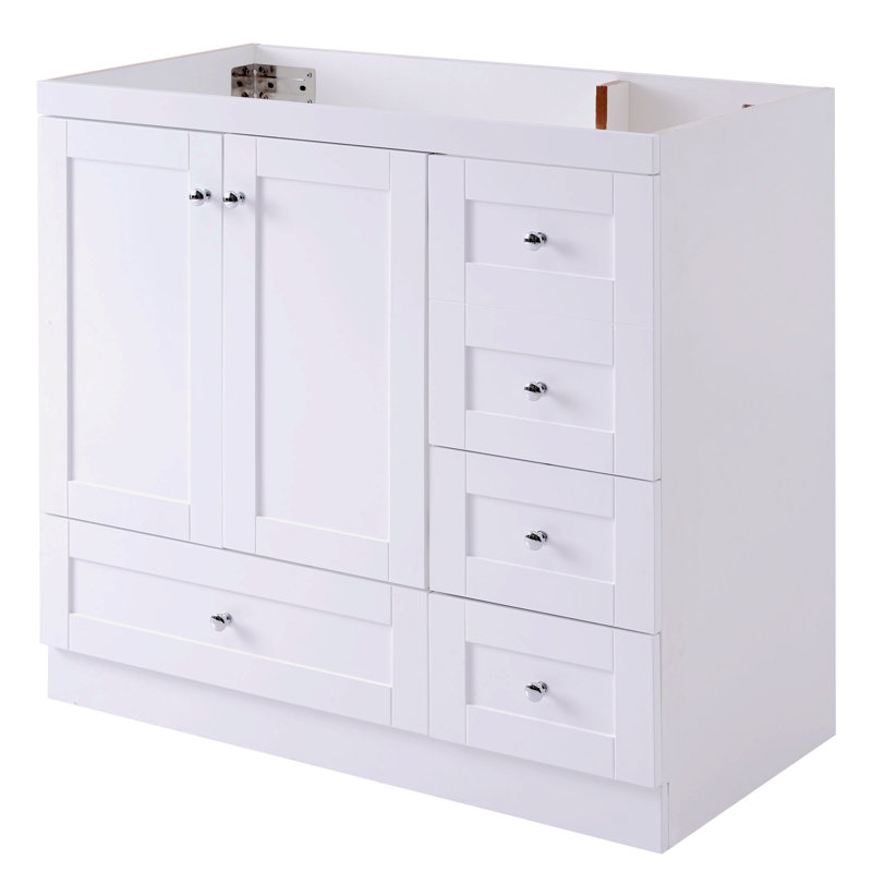 Base de meuble-lavabo 17,7 po Rimmert seulement, Blanc