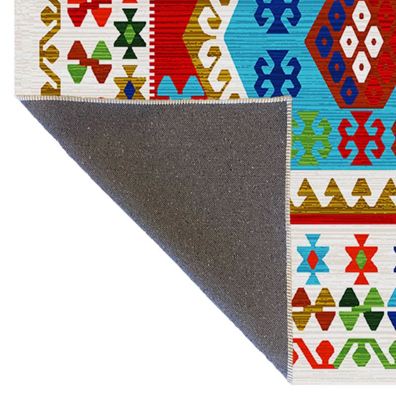 Tapis décoratif multicolore à motif traditionnel, Tapis de couloir 3 pi 9,81 po x 6 pi 6,74 po