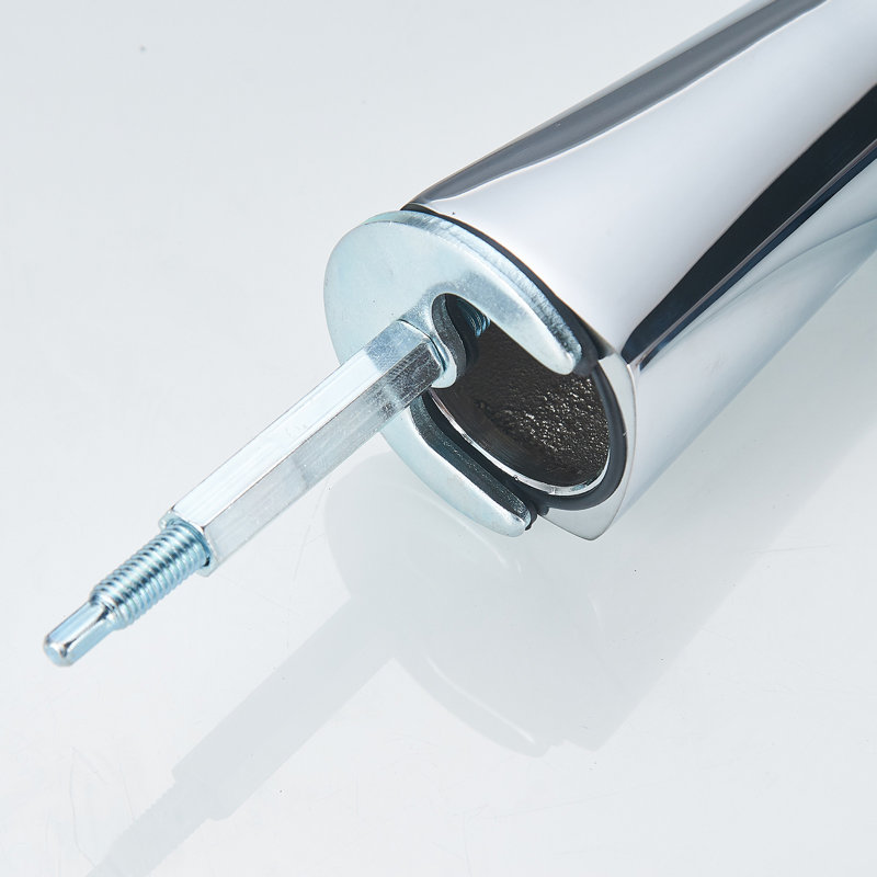 Brushed Chrome Single Handle Bathroom Faucet with Drain Assembly