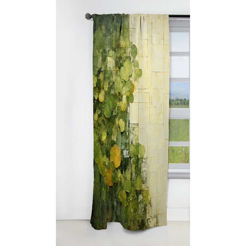 Whitney - Rideau occultant abstrait Botanicals - 1 panneau, L 52 po x L 120 po