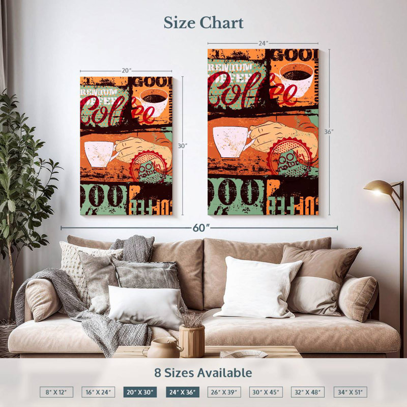 Tergel Urban Style Coffee, 30" H x 20" W
