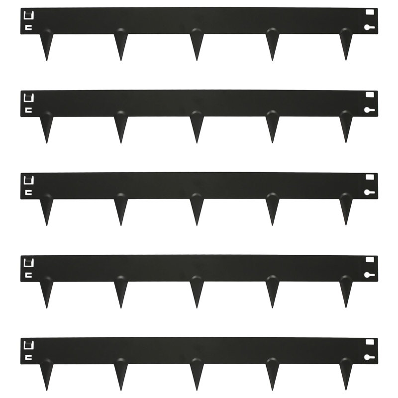 Harbour Housewares 5pc Steel Lawn Edging Set - 5m x 8cm , Black