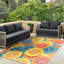 Tapis extérieur floral jaune / rouge / bleu SUNSHINE-83453894