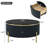  Baadur Modern Round Storage Coffee Table with Marble-Pattern Top and Drawers-1198735636-1177169223