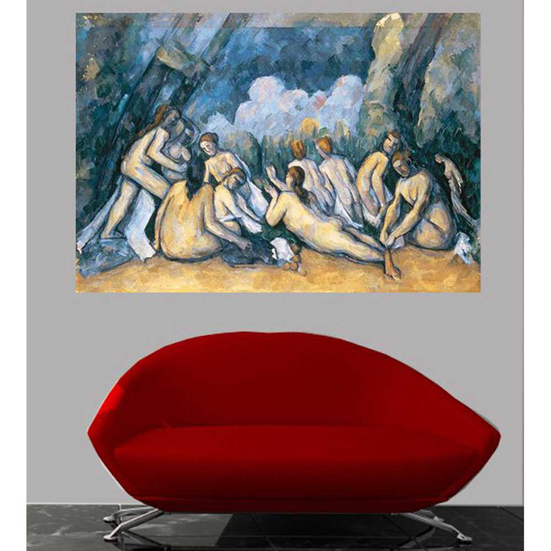 Adhésif décoratif Cezanne The Large Bathers (1905), H 33 po x l 48 po