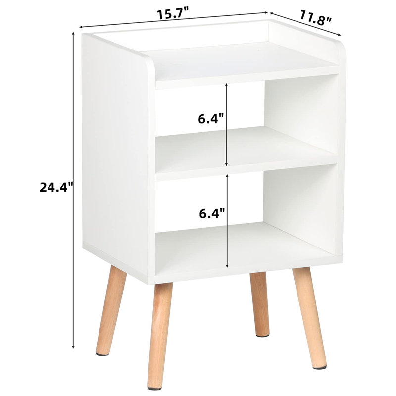Table de bout Kahden, Blanc, Blanc