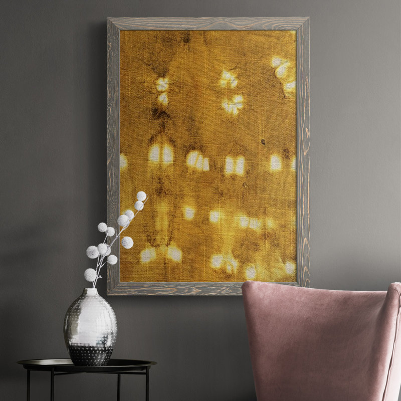 Turmeric Sunrise I, reproduction d'art sur toile, H 37,5 po x l 27,5 po x P 1 po, gris