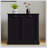 Two-Compartment Tilt-Out Laundry Sorter Cabinet-Black