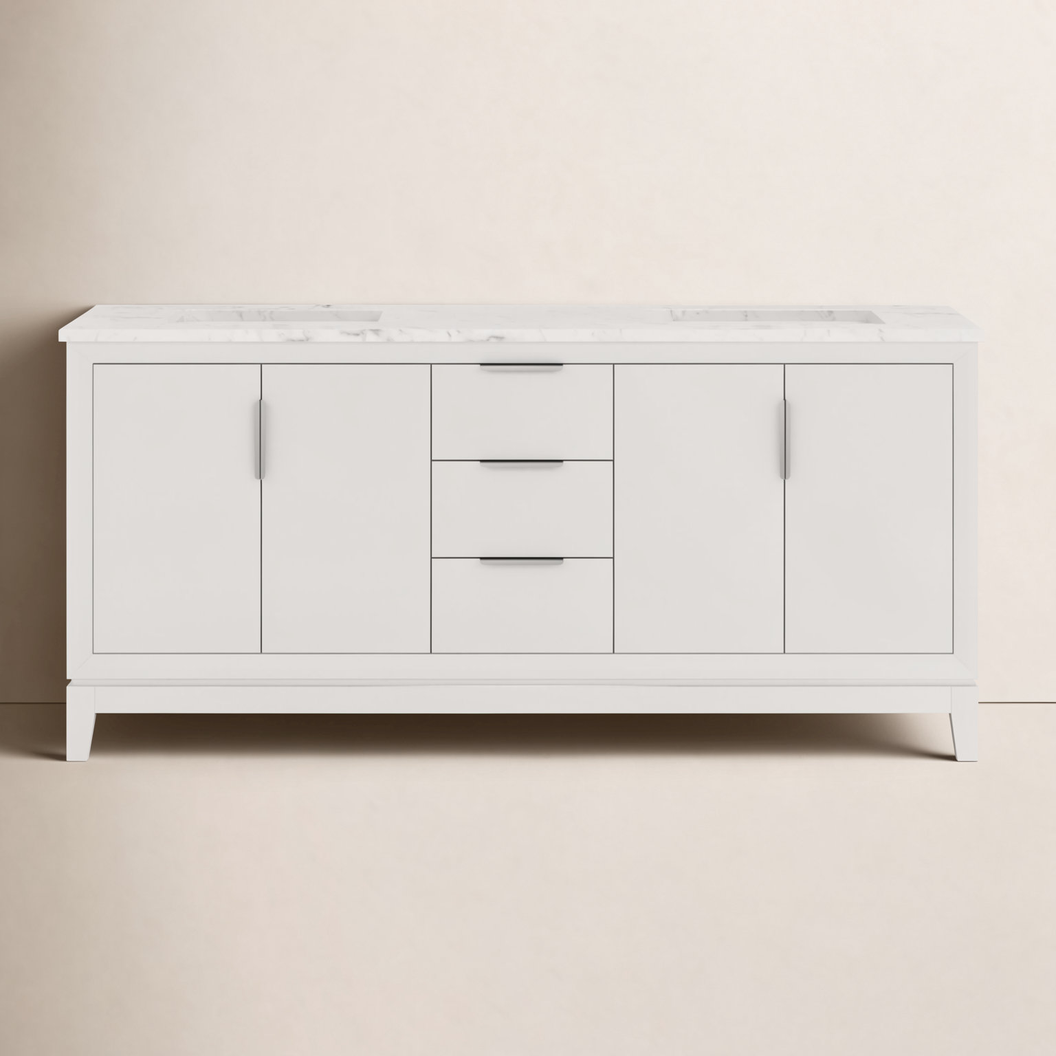 Belmar 72'' Double Bathroom Vanity, White