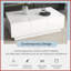 Table basse extensible blanche avec 2 rangements cachés 2 tiroirs - peu encombrants pour le salon, plateau ultrabrillant facile à nettoyer