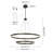 Maleea Modern Chandelier Light Led Kitchen Island Pendant with Remote Control for High Ceiling-597146172