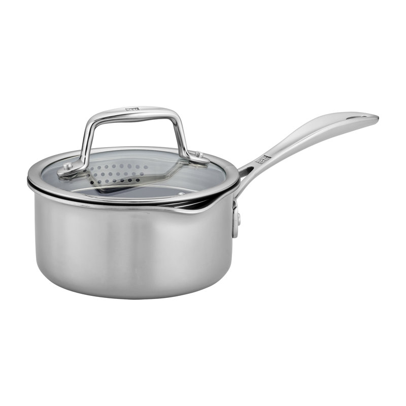 Zwilling Clad CFX Stainless Steel Saucepan with Lid, 1 qt.