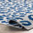 Modern Leopard Print Performance Blue/White Rug-1179647989