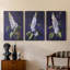 Ensemble de 3 toiles tendues avec châssis Floral Series Series Lxxiii - Prêt à être accroché