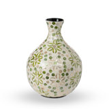 Capraia Coast Floral Vessel, Mother Of Pearl