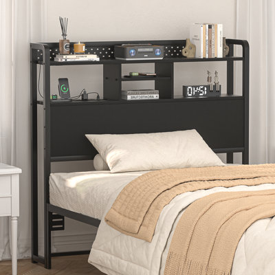 Miljenko Headboard with Led Lights & Charging Station by Inbox Zero