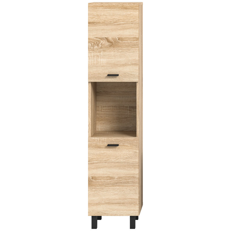 Boston Particle Board Freestanding Linen Cabinet, Wood