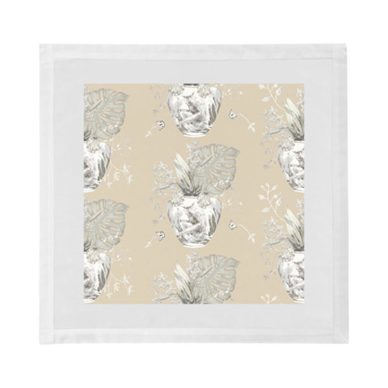 Monkey Small Jungle Cotton Blend Square Napkins, Greenwhich