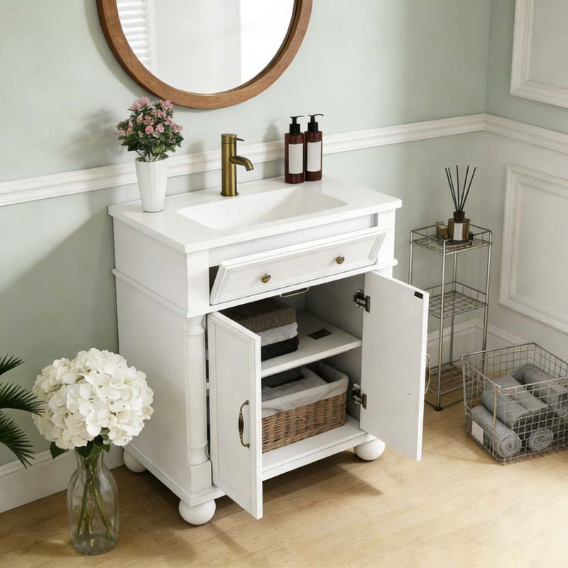 Meuble-lavabo 28 po, Blanc