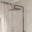 Combo douche-pluie gris bronze industriel avec panneau en aluminium et douchette-123109852