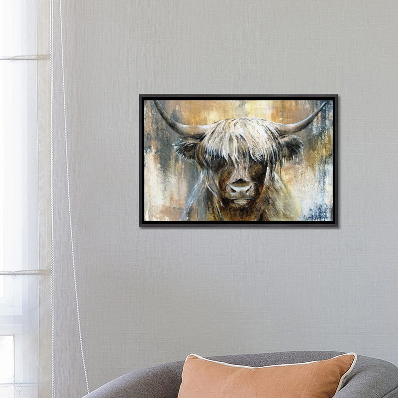 Highland Cow I, encadrée par Studio Paint-Ing, impression, H 32 po x l 48 po x P 1,5 po
