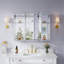 Armoire à pharmacie encastrée ou en saillie en aluminium avec miroir et étagère ouverte pour salle de bain (101,6 cm L x 76,2 cm H).-1076196359-1076196377