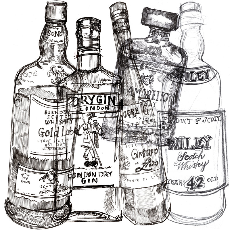" Whiskey Wednesdays I " by Jennifer Paxton Parker, 20" H x 20" W