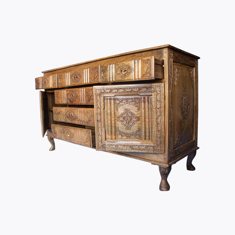 Ketron Solid Wood 152cm W 6 - Drawer Chest of Drawers