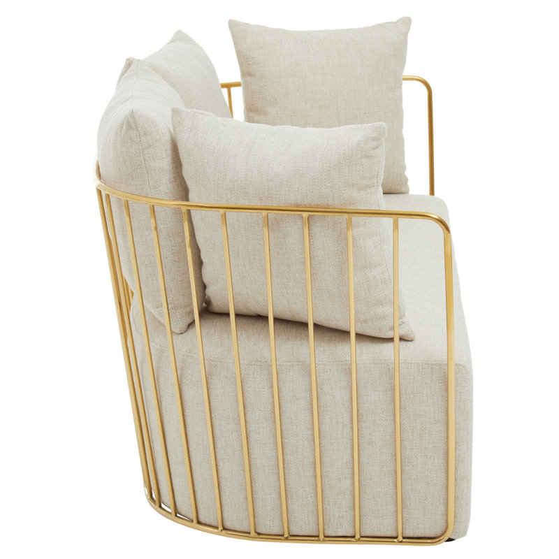 Lisabeth 2 Seater Cotton Blend Sofa, Natural