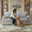 76.4'’ Wide Modern Upholstered Sofa with Storage and USB Charging Port-125048020