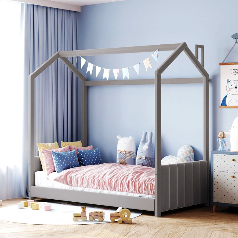 Lit simple en velours