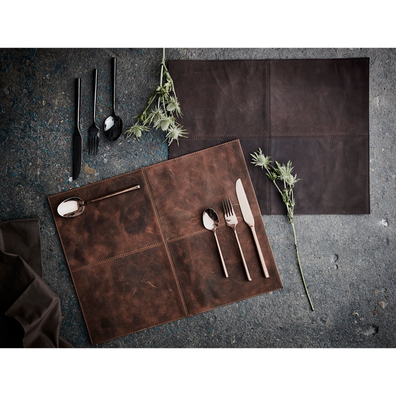 Scharf No Pattern Rectangle Placemat, Light Brown