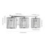 Éclairage pour meuble-lavabo à DEL classique en métal / verre Caydie Prism-2072607478