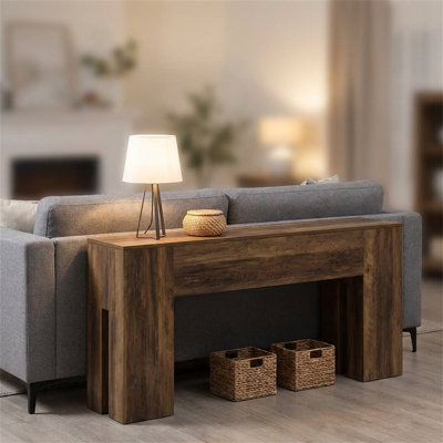 Table d'appoint de bureau renforcée 70,92 pouces avec surface durable et résistante aux éclaboussures