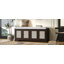 47.4" Rustic Storage Shoe Bench With Removable Cushion And Adjustable Shelves-1103973820