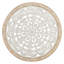 Décoration murale florale sculptée en bois 25 po
