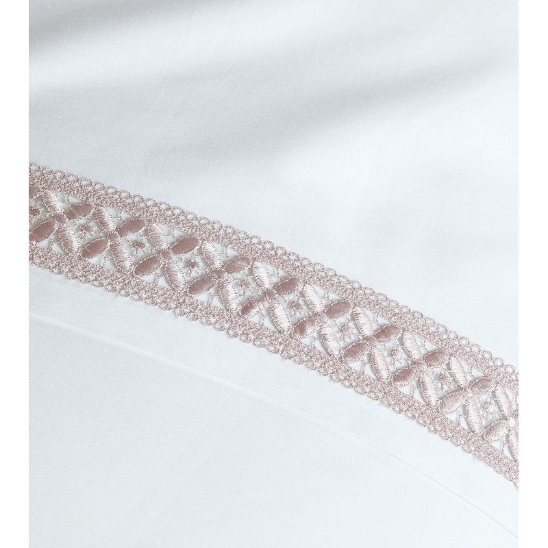 Housse de couette réversible en dentelle Juliet, Blanc / Fauve, Housse de couette pour très grand lit