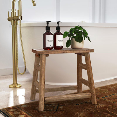 Rustic Accent Stool 18"w by Ophelia & Co.
