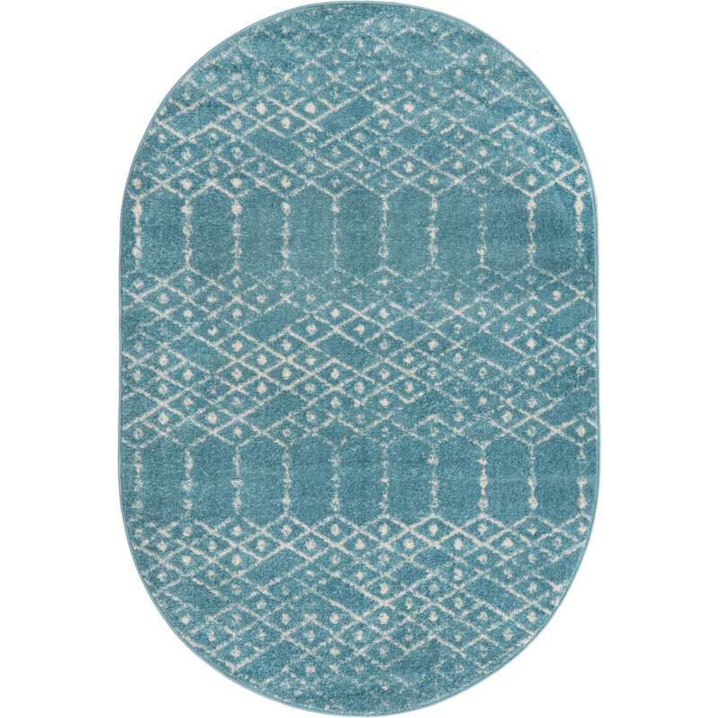 Brissa Abstract Indoor Rug, Oval 4' x 6'