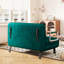 Fauteuil-lit convertible de 39,4 pouces, trois pièces avec velours antique réglable, structure et lit en métal 39 po, structure en acier, tissu en velours, pour une cave polyvalente-121098636